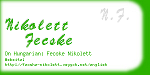 nikolett fecske business card